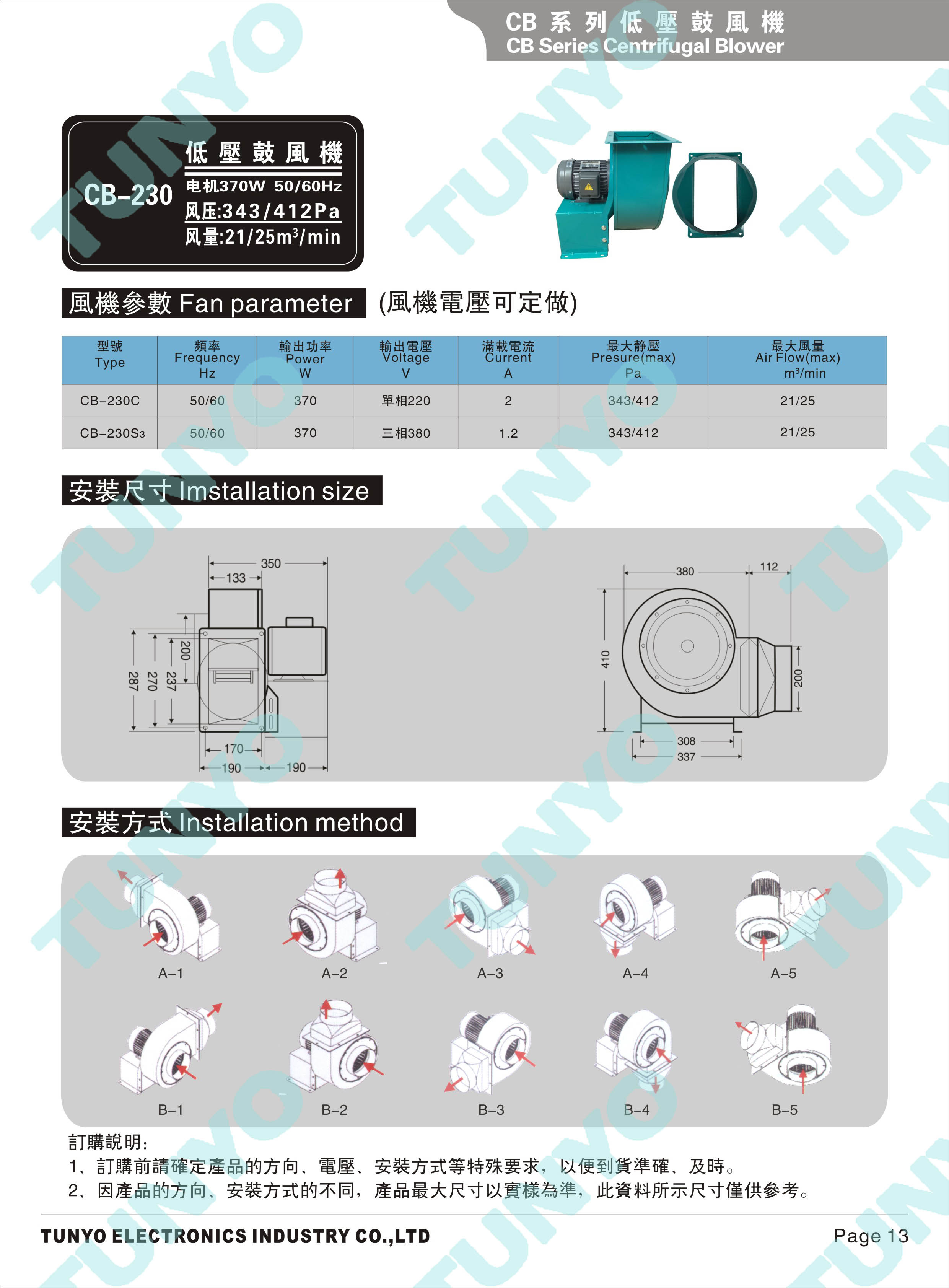 CB-230离心风机