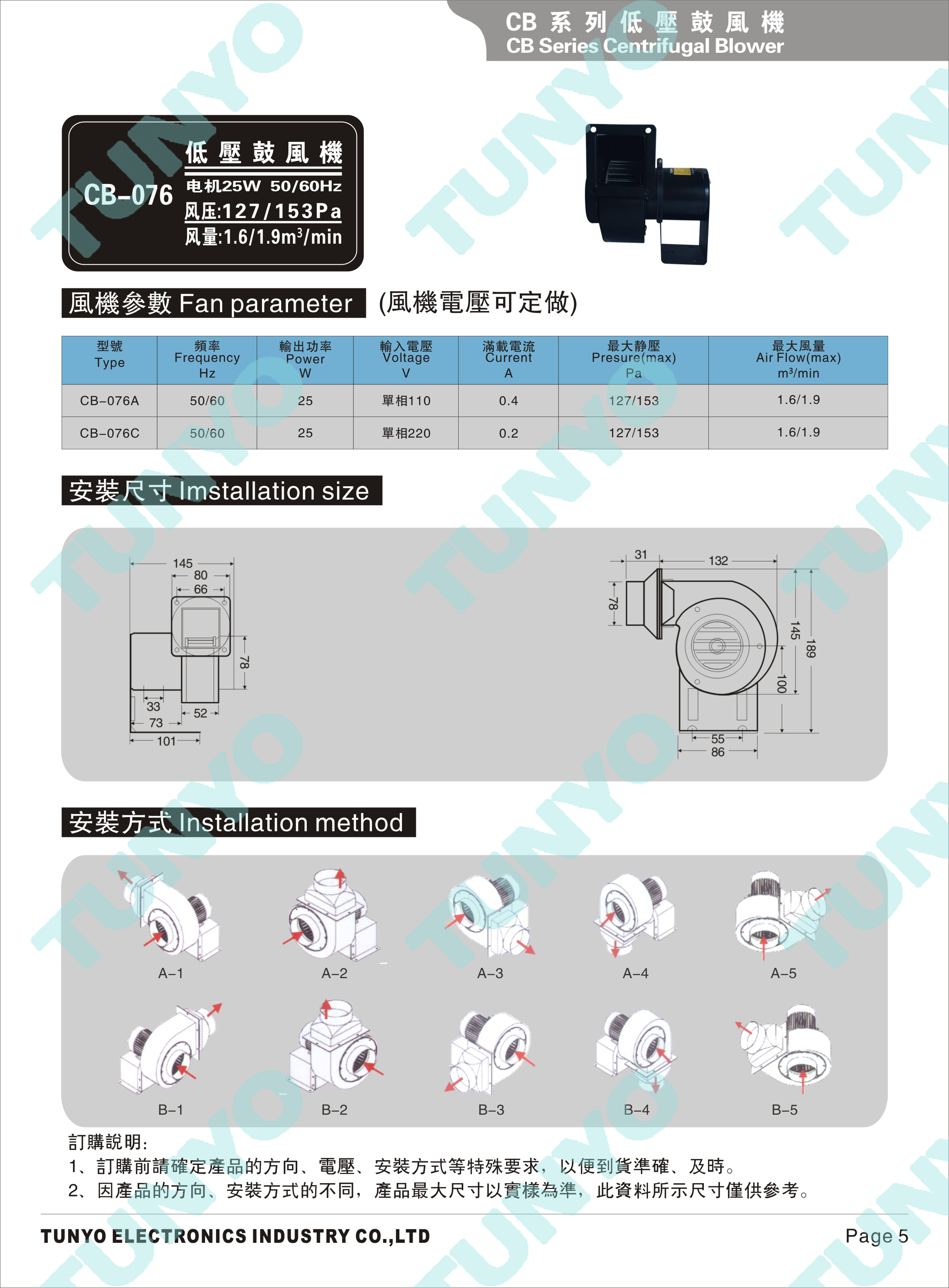 CB-076离心风机