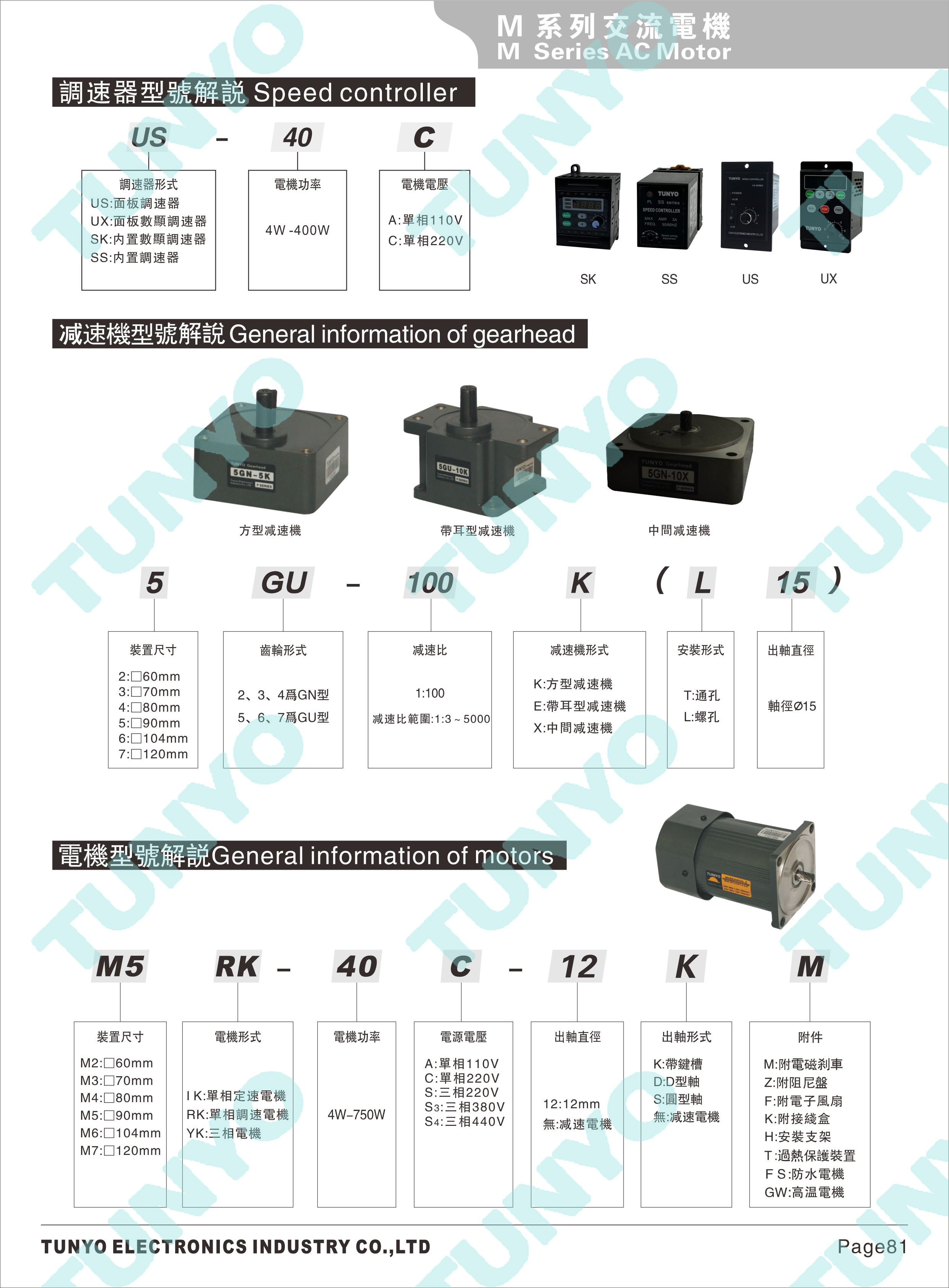 M7(400W)调速电机